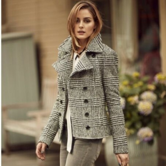 Banana Republic Jackets & Blazers - Banana Republic Black Plaid Double-breasted Short